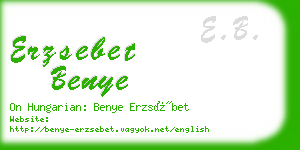 erzsebet benye business card